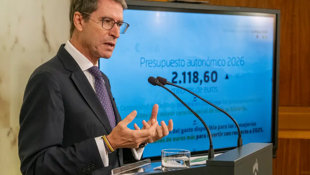 Gonzalo Capellán presenta el proyecto de ley de Presupuestos Generales de La Rioja para 2026
