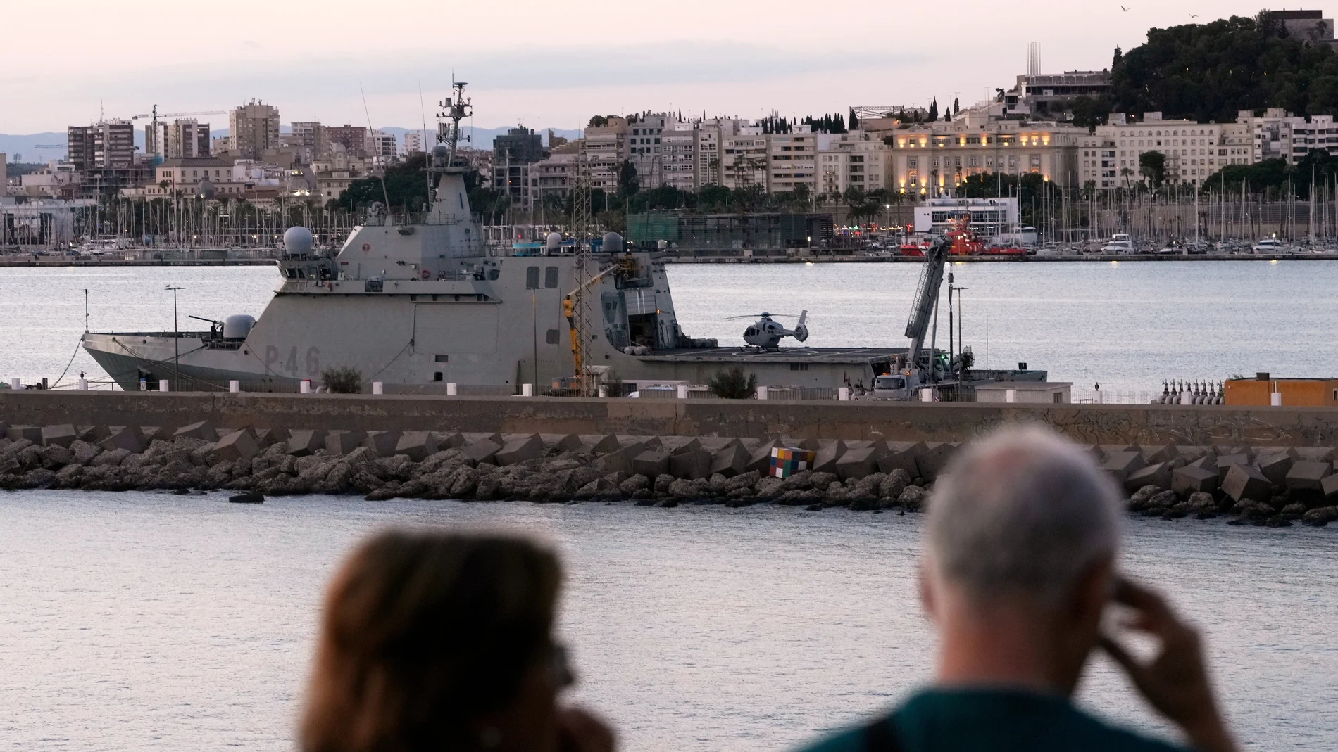 The Spanish navy ship Furor sets sail from the port of Cartagena to the eastern Mediterranean, where the humanitarian aid flotilla bound for Gaza is located, to assist it if necessary or carry out a rescue in the event of an attack, in Murcia, Spain, Thursday, Sept. 25, 2025.