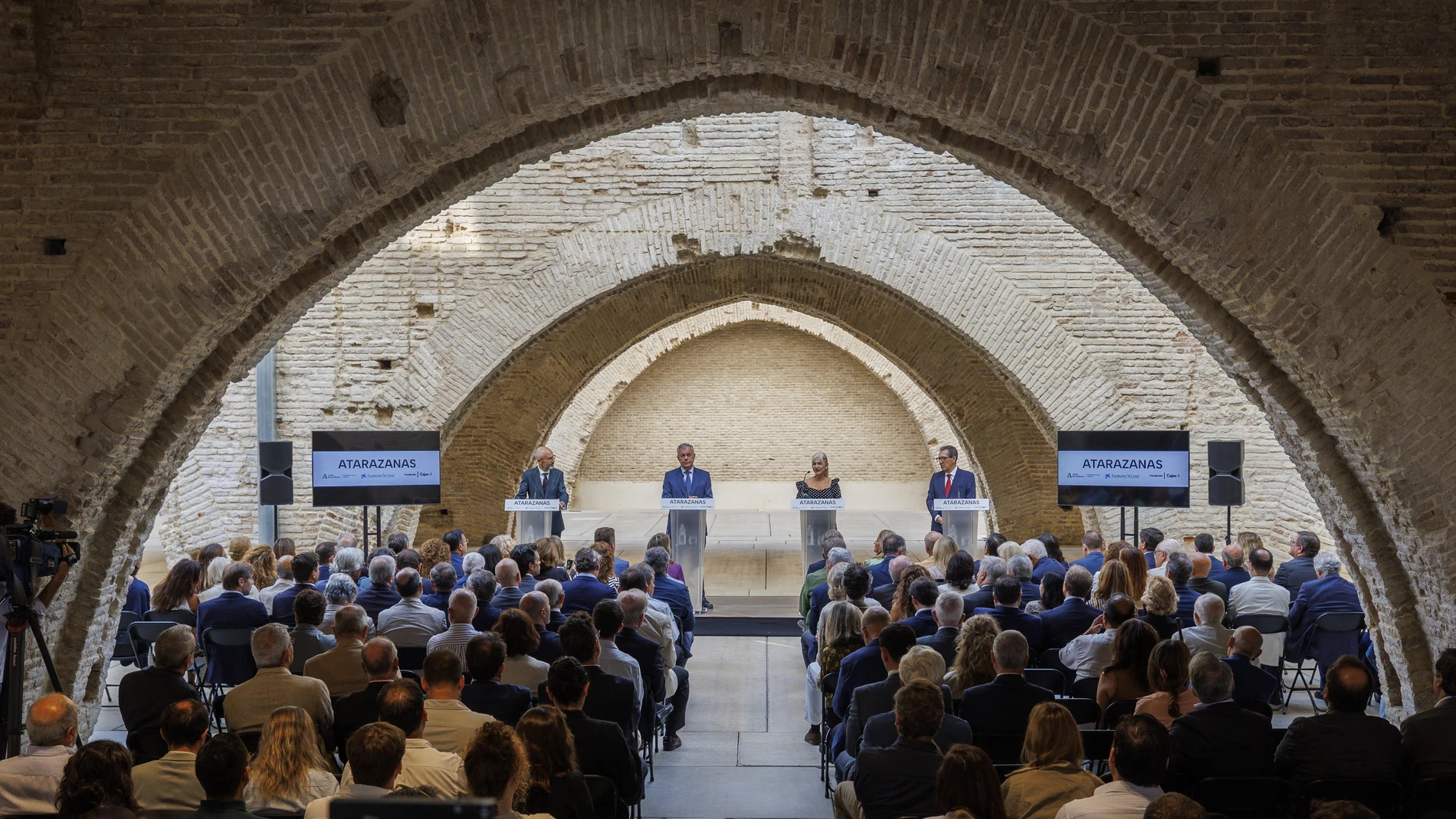 Presentación ayer de la rehabilitación de las Atarazanas de Sevilla