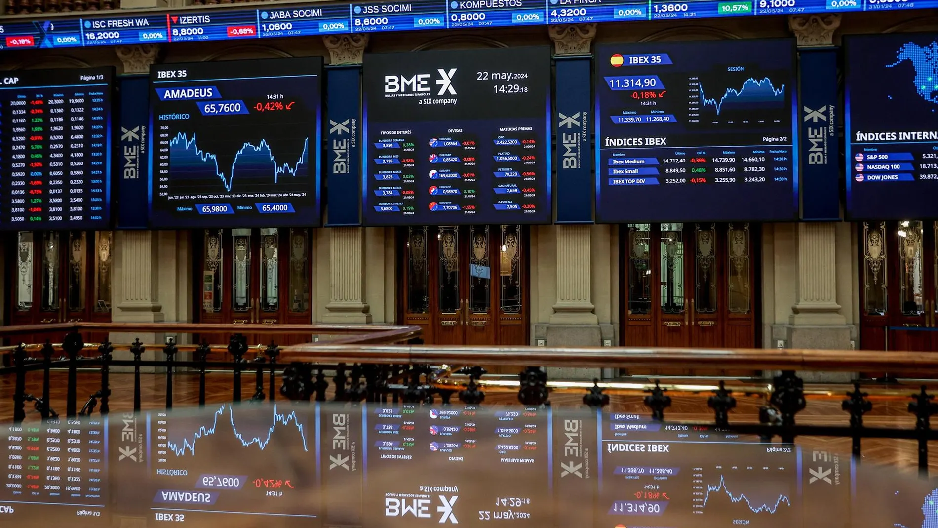 Economía/Bolsa.- El Ibex 35 frena su racha de máximos y cae un 0,27% para perder por la mínima los 15.500 puntos