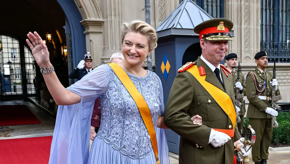 Los grandes duques de Luxemburgo Guillermo y Stéphanie