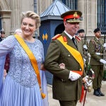 Los grandes duques de Luxemburgo Guillermo y St&eacute;phanie