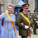 Los grandes duques de Luxemburgo Guillermo y Stéphanie