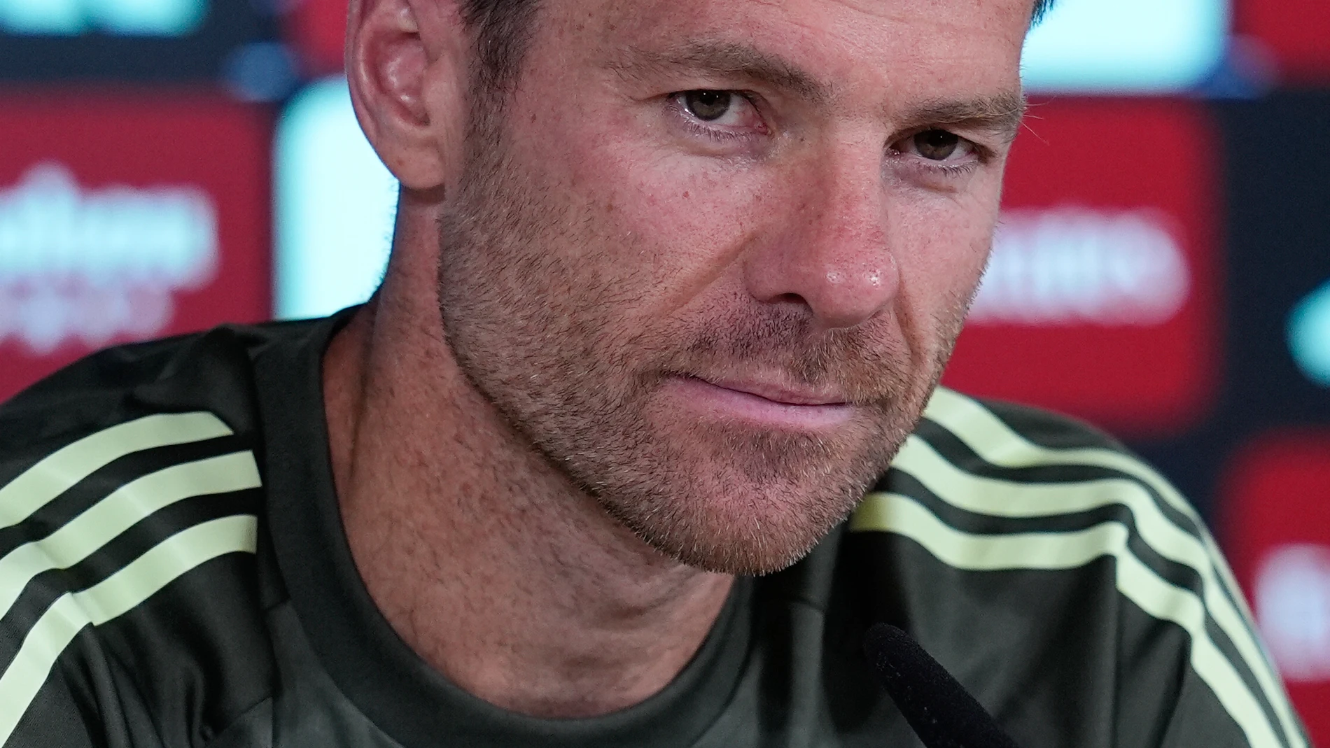 Xabi Alonso, head coach of Real Madrid, gives a press conference during the training day of Real Madrid ahead the Spanish League, LaLiga EA Sports, football match against Villarreal CF at Ciudad Deportiva Real Madrid on October 03, 2025, in Valdebebas, Madrid, Spain. AFP7 03/10/2025 ONLY FOR USE IN SPAIN