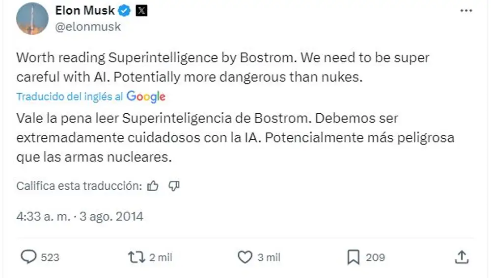 Perfil de 'X' de Elon Musk