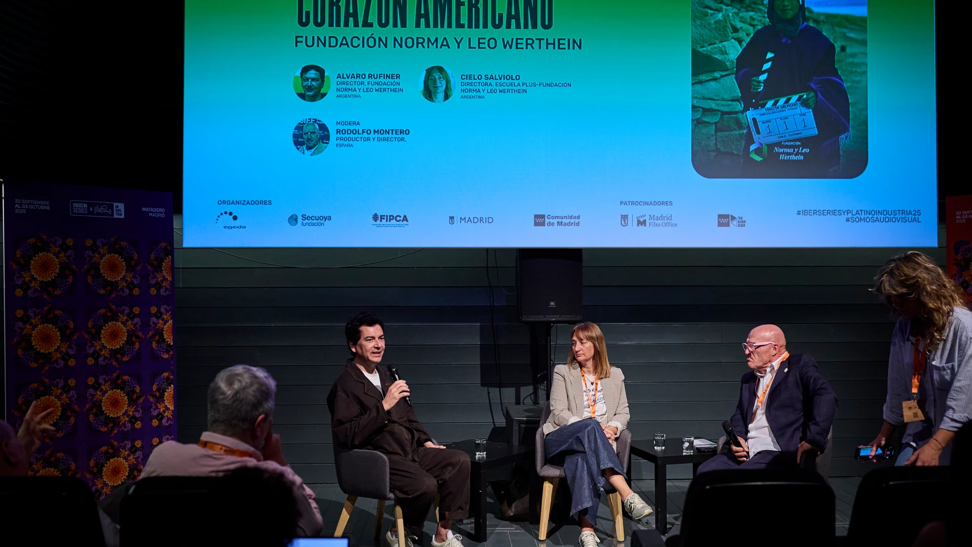 Presentación del documental “Corazón americano” producida por la Fundación Norma y Leo Werthein que podrá verse hoy en la Cineteca de Matadero Madrid, en el marco de Iberseries & Platino Industria 2025. Presentan: Rodolfo Montero, Cielo Saviolo y Alvaro Rufiner.