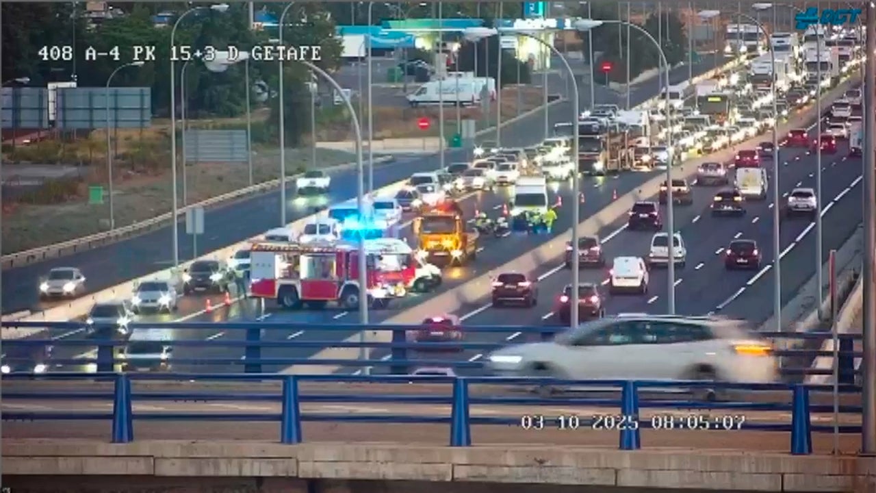 Viernes caótico por accidentes en las carreteras de Madrid