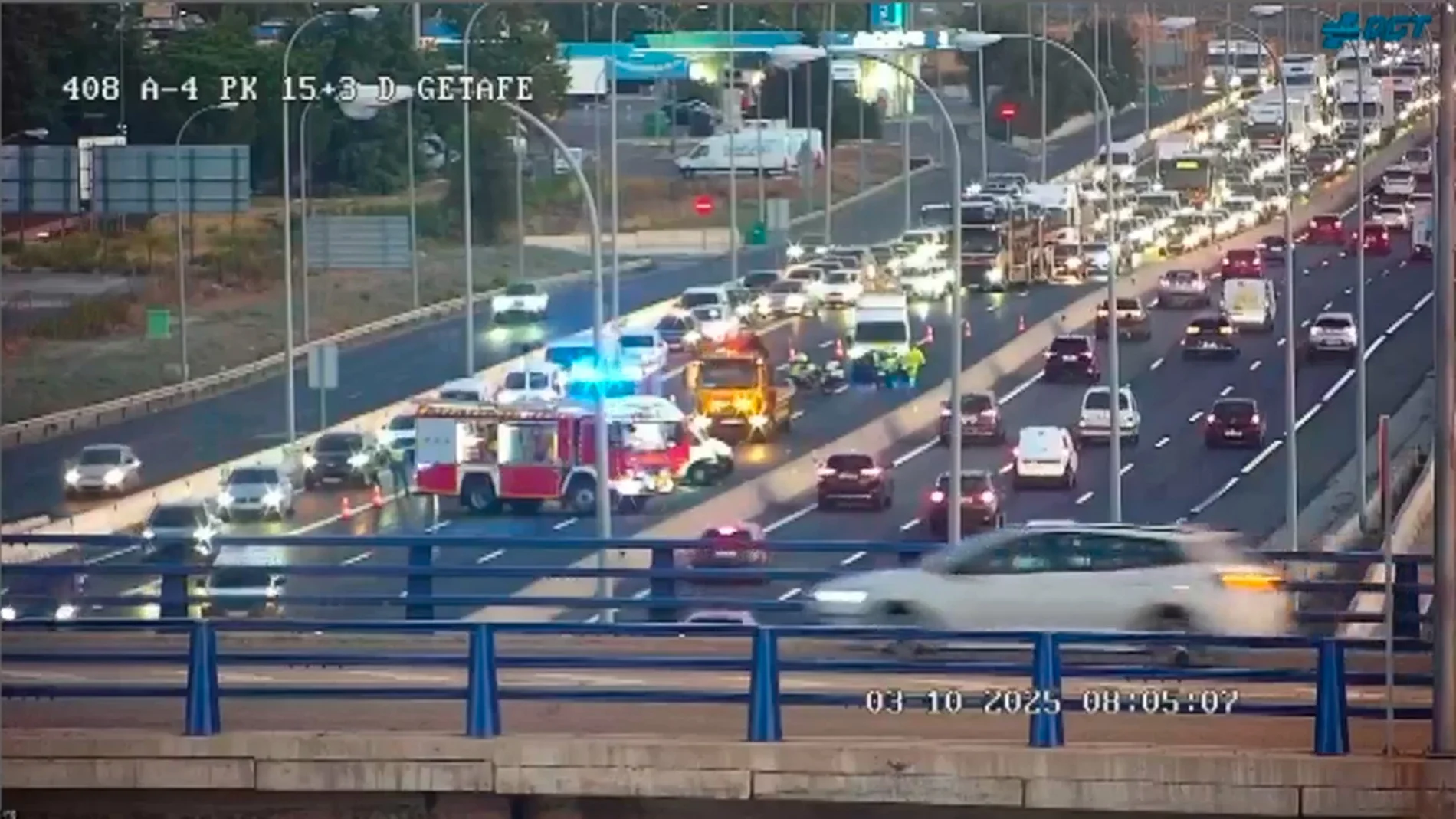 Viernes caótico por accidentes en las carreteras de Madrid