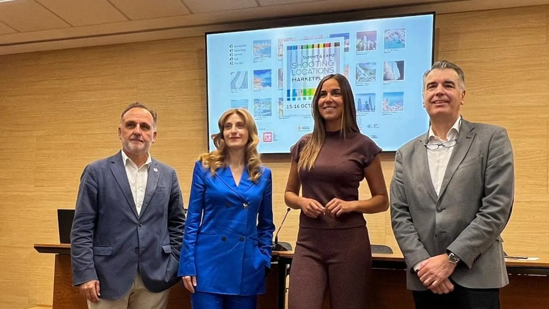 Mar Sancho, Blanca Jiménez y Alberto Alonso en la presentación del certamen