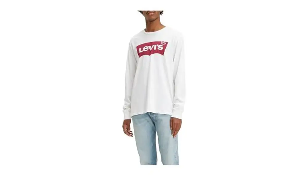 Levi's Long-Sleeve camiseta blanca manga larga hombre
