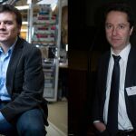 Pablo Jarillo-Herrero (izquierda) y Juan Ignacio Cirac Sasturain (derecha). Fotografías respectivamente tomadas por Bryce Vickmark (MIT) y DiCYT