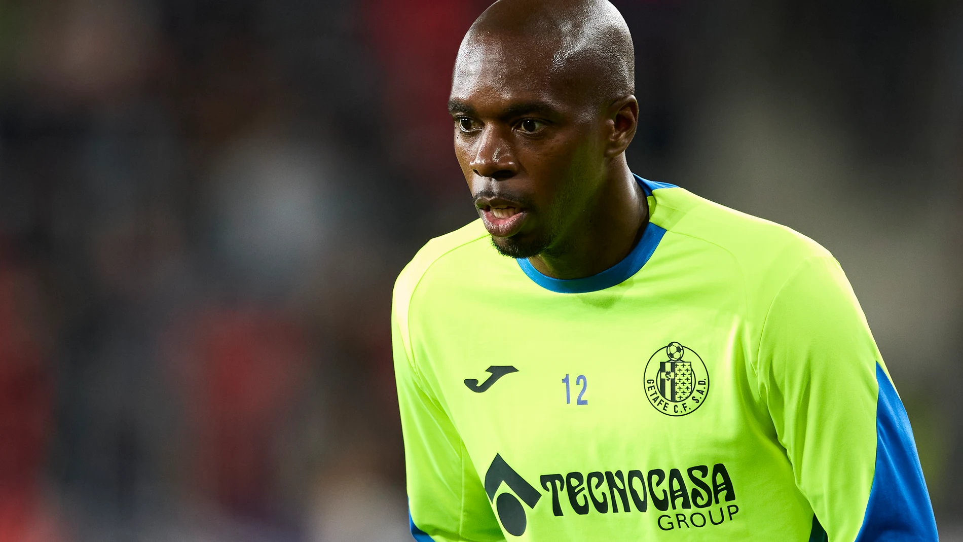 Allan Nyom of Getafe CF looks on during the LaLiga EA Sports match between CA Osasuna and Getafe CF at El Sadar on October 3, 2025, in Pamplona, Spain. AFP7 03/10/2025 ONLY FOR USE IN SPAIN