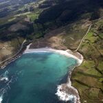 Vista aérea de la playa. 