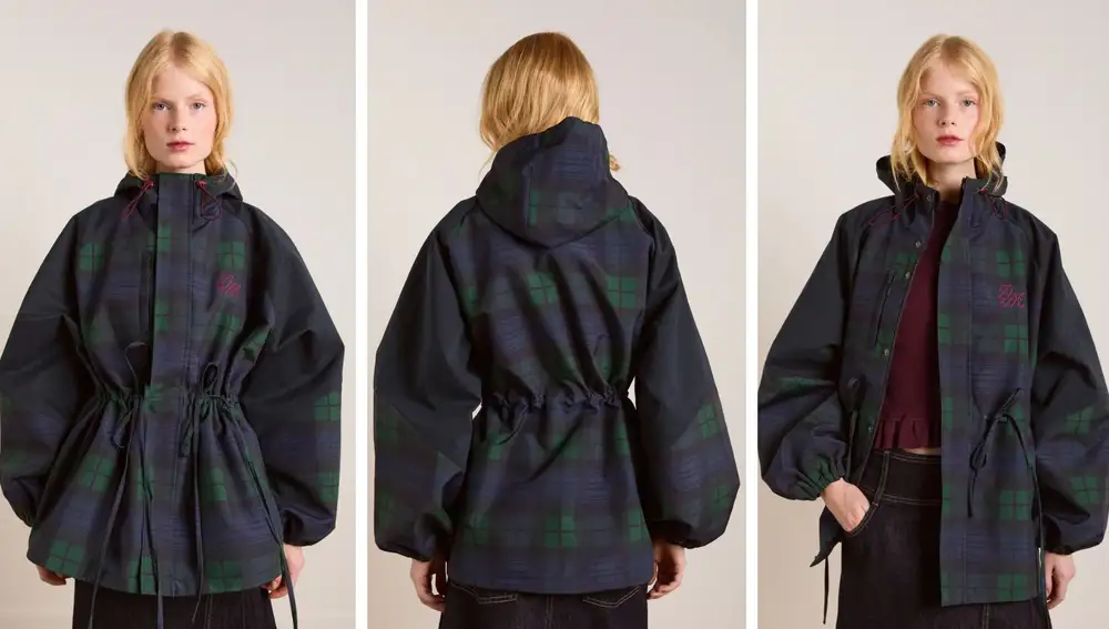Liu Raincoat Navy Check (164€)