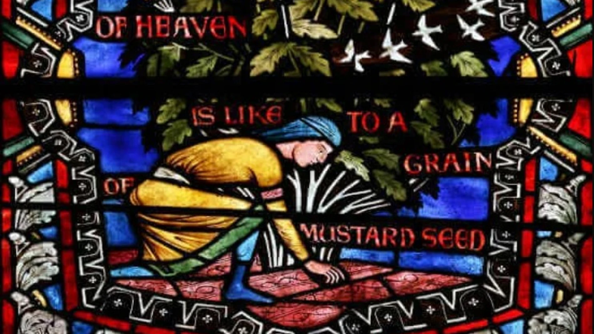 Vitral de Christman: "The Sower and the Seed", de la St. Mary’s School Chapel, Oregón