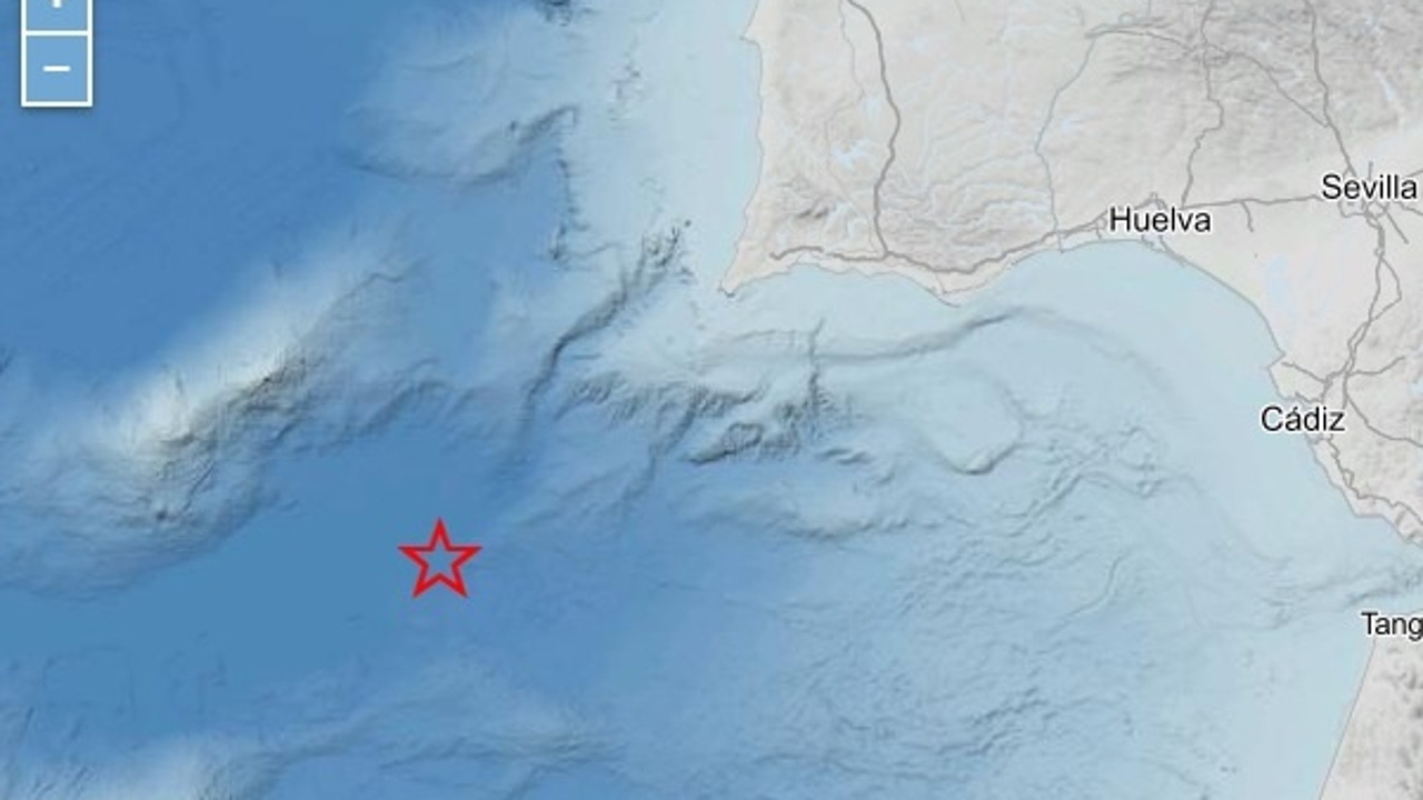 Un nuevo terremoto de magnitud 4,3 registrado próximo a la Costa de Huelva