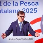 El presidente de la Generalitat, Salvador Illa, durante su discurso en la Nit de la Pesca Catalana 2025