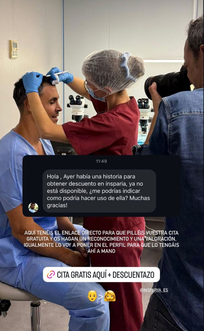Kiko Jiménez en la fase previa a su injerto de pelo