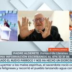 El párroco de Llanares bendice el plató de 'Vamos a ver'