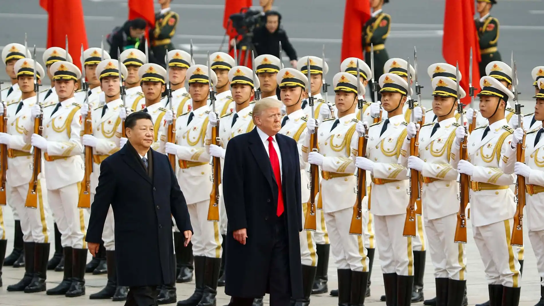 Xi Jinping y Donald Trump en China