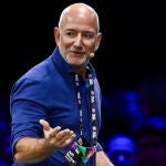 Jeff Bezos, fundador de Amazon, durante su exposición en la Italian Tech Week