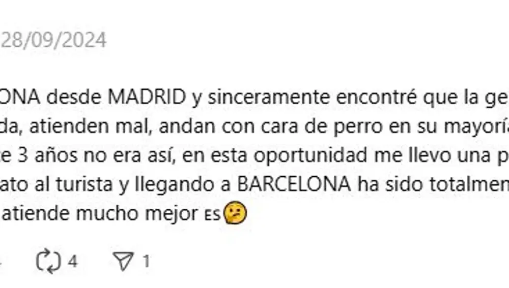 Publicación en Instagram Threads