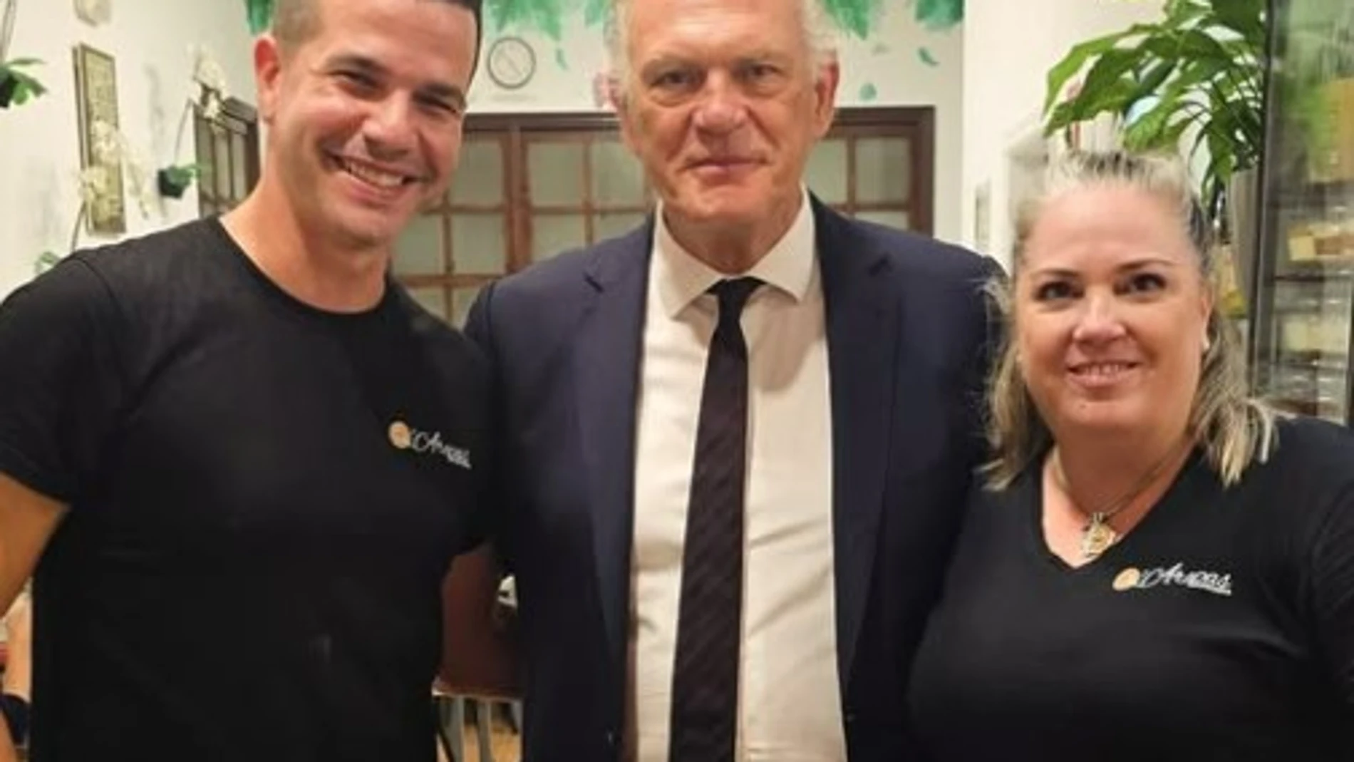 Pedro Piqueras en el restaurante Q'Arepas