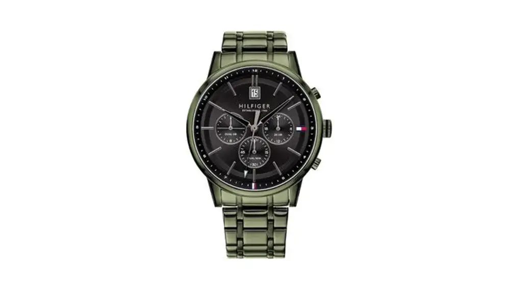 Tommy Hilfiger multifunción en acero inoxidable verde oliva