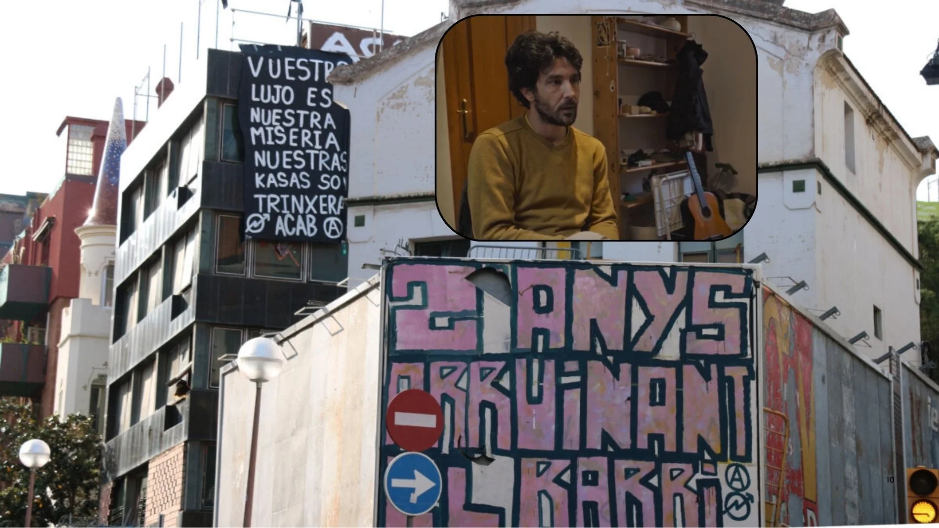 Francesco, okupa desde hace cuatro años: “Entrar en el mercado inmobiliario es una máquina de explotación más”