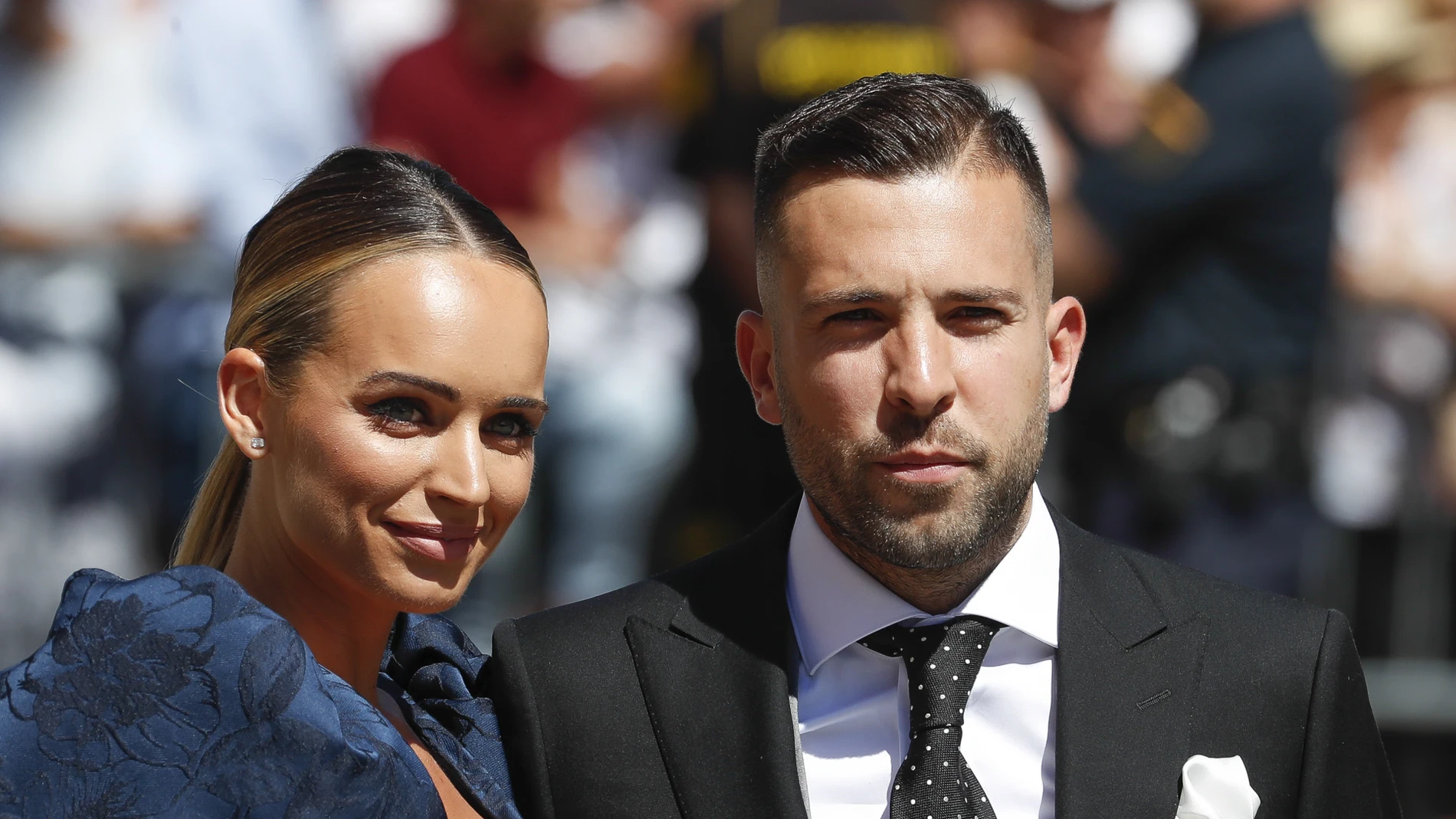 Jordi Alba y Romarey Ventura en una imagen de archivo