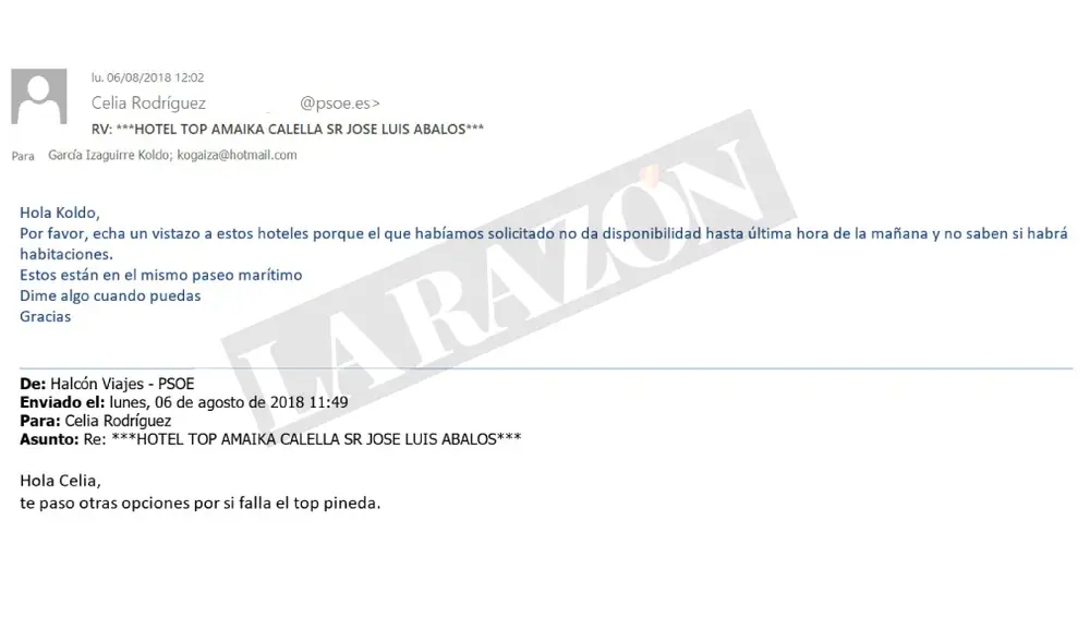 Correo de Celia Rodríguez