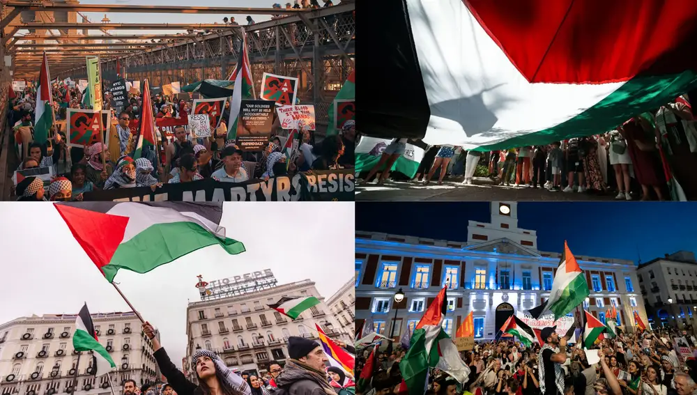 Manifestaciones a favor de Palestina alrededor de España