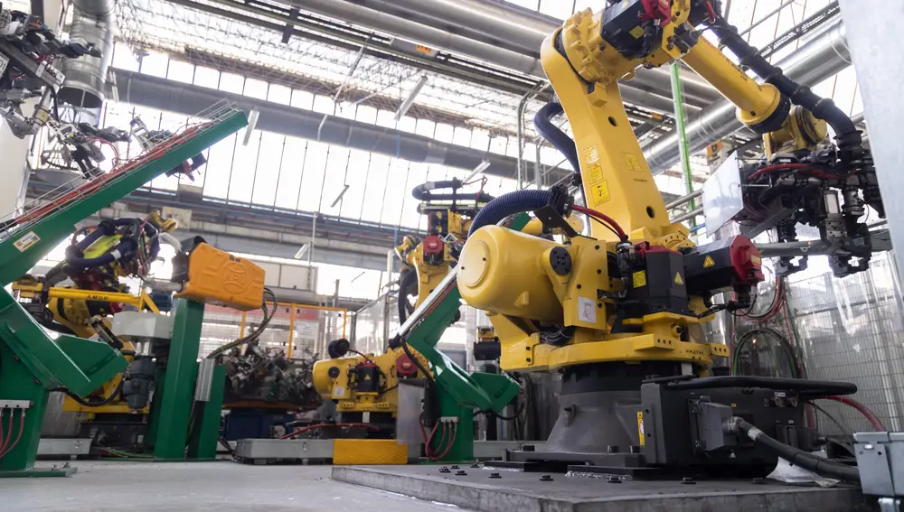 Zona de soldadura de la factoría de Carrocerías
