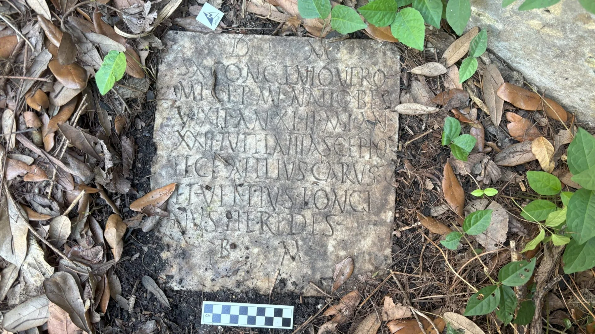 Aparece en un jardín particular de EE UU una lápida romana de casi 2.000 años desaparecida el siglo pasado
