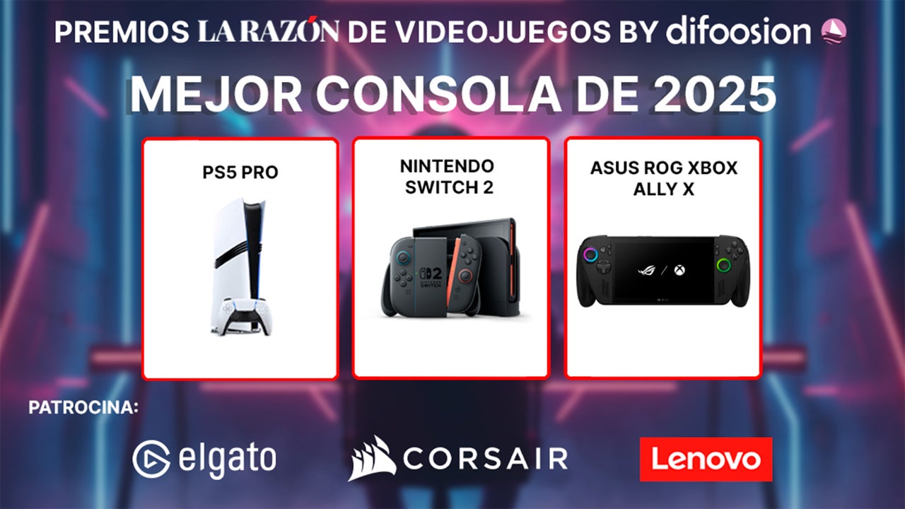 Premios La Razón de Videojuegos by Difoosion: estos son los finalistas a mejor consola de 2025