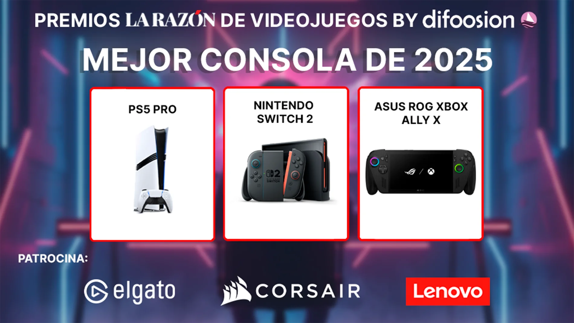Premios La Razón de Videojuegos by Difoosion: estos son los finalistas a mejor consola de 2025