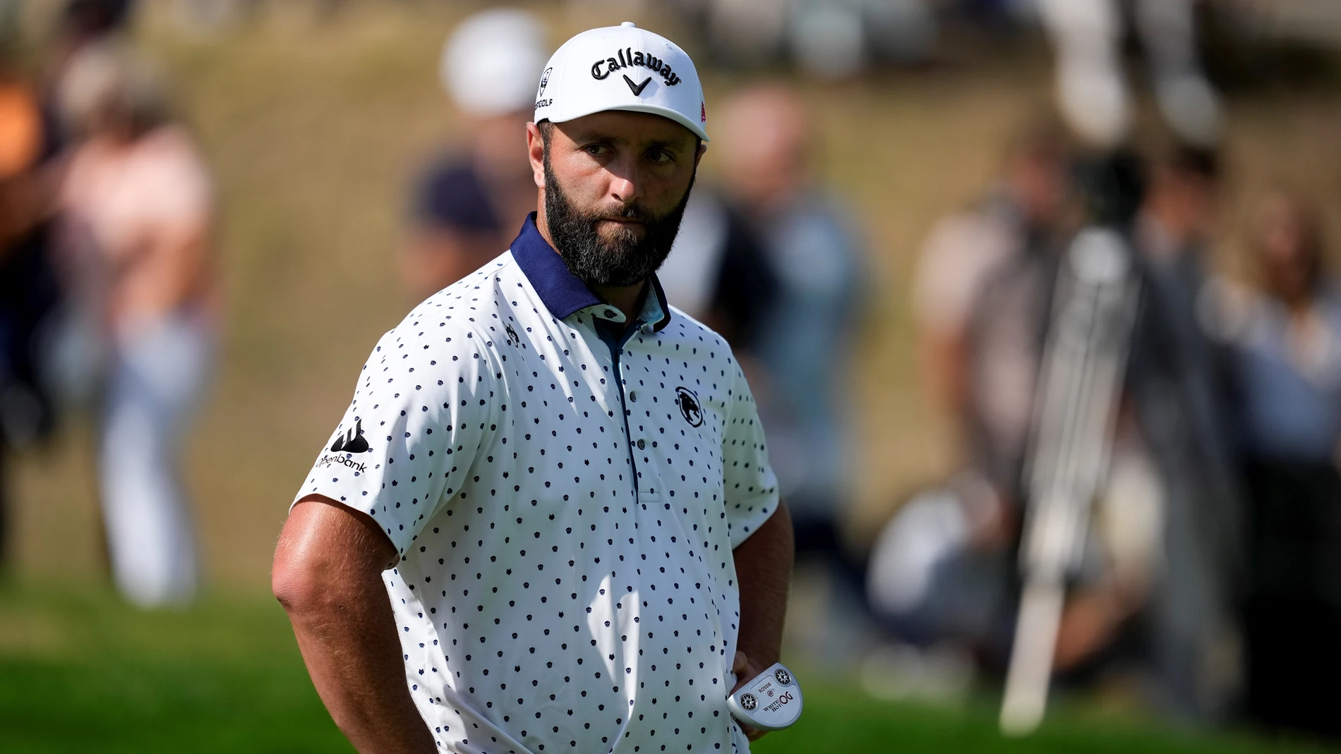 Jon Rahm of Spain laments during the Open de España presented by Madrid, R1, golf tournament of DP World Tour at Club de Campo Villa de Madrid on October 09, 2025, in Madrid, Spain.AFP7 09/10/2025 ONLY FOR USE IN SPAIN