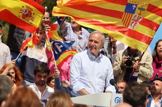 Mítin de Jorge Azcón, presidente de Ar