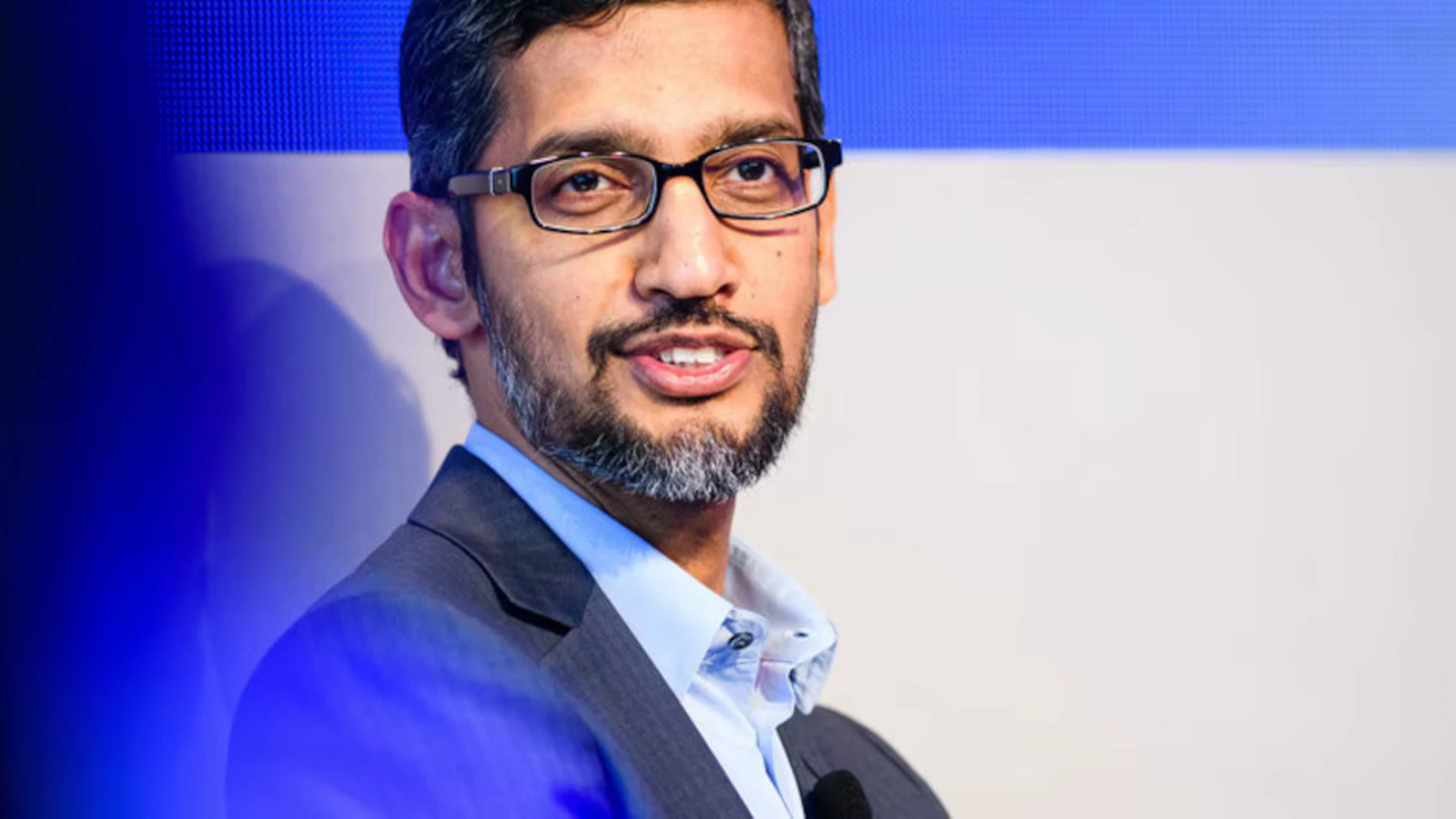 Sundar Pichai, CEO de Google, durante el Foro Económico Mundial de 2018