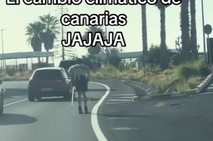 Un deporte inesperado en una vía de Tenerife: "En carretera abierta no lo veo seguro"