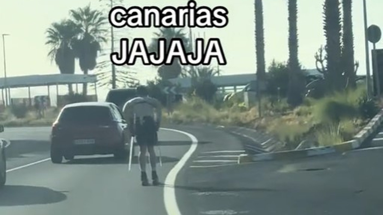 Un deporte inesperado en una vía de Tenerife: "En carretera abierta no lo veo seguro"