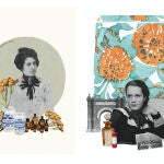Dos de los "collages" que forman parte de la exposición