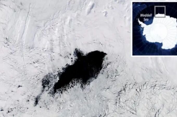 Resuelto el misterio del agujero que se abre y se cierra en el hielo de la Antártida. Tiene el tamaño de Suiza
