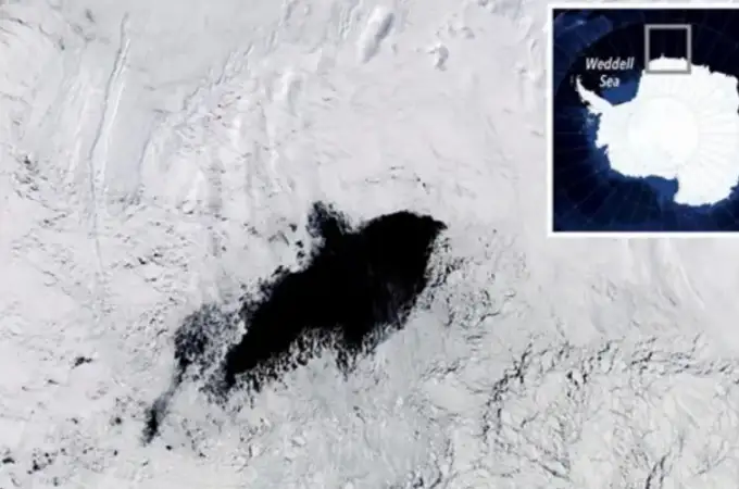 Resuelto el misterio del agujero que se abre y se cierra en el hielo de la Antártida. Tiene el tamaño de Suiza Resuelto el misterio del agujero que se abre y se cierra en el hielo de la Antártida. Tiene el tamaño de Suiza