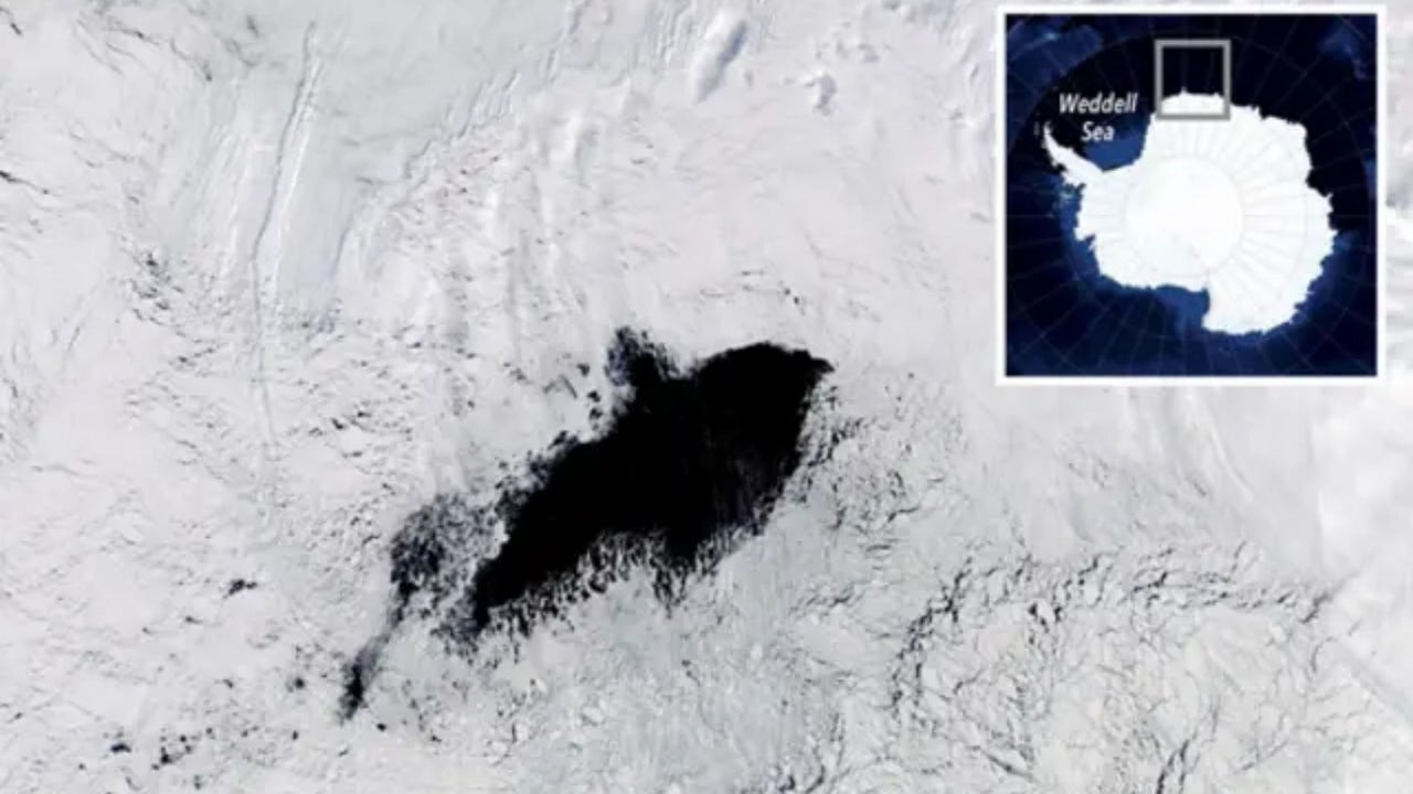 Resuelto el misterio del agujero que se abre y se cierra en el hielo de la Antártida. Tiene el tamaño de Suiza