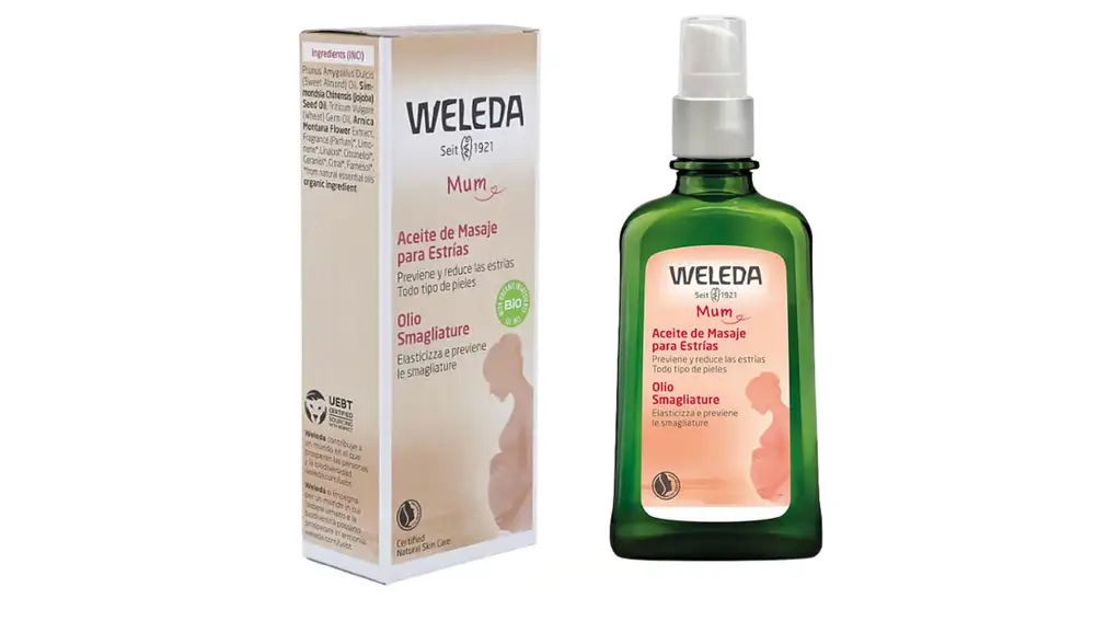 Aceite de masaje para estrías