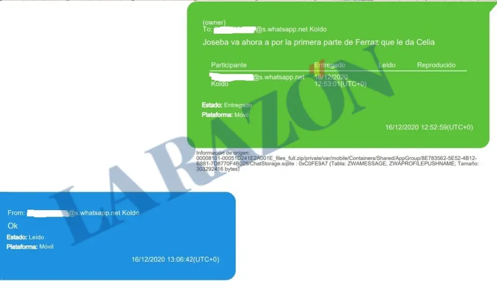 El mensaje a Koldo sobre entregas de dinero de la trabajadora de Ferraz