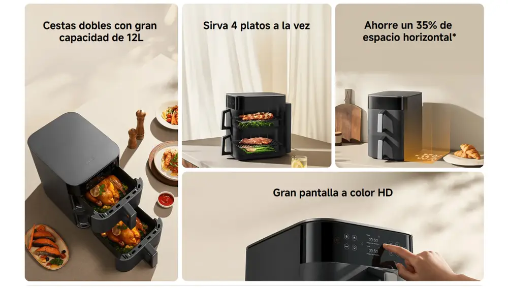Las principales características de la nueva Xiaomi Smart Double Stack Air Fryer 12L