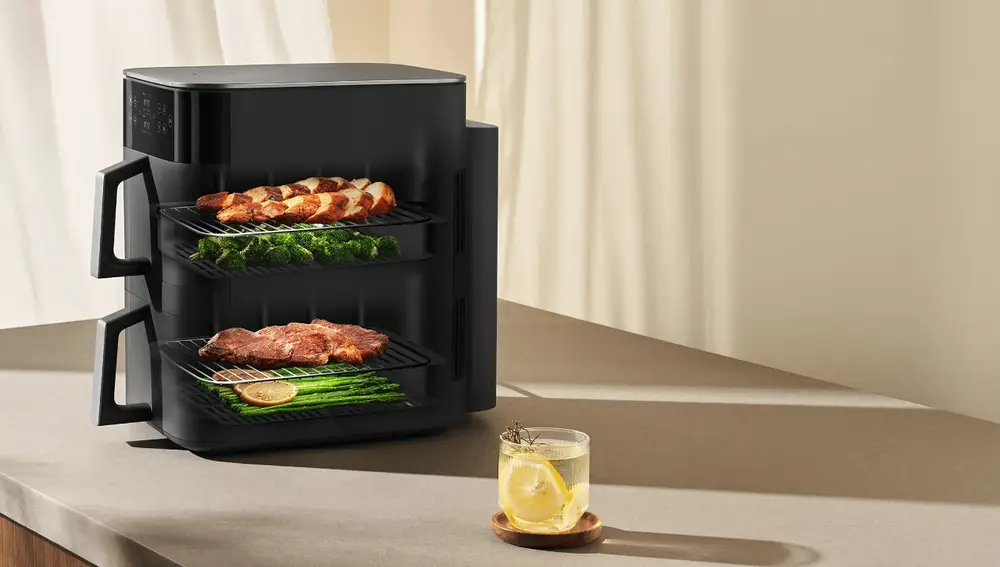 Con la nueva Xiaomi Smart Double Stack Air Fryer 12L podrás cocinar 4 platos a la vez