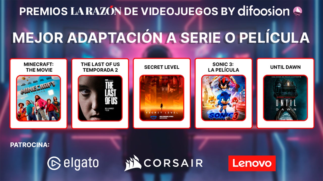 Premios La Razón de Videojuegos by Difoosion: estos son los finalistas a mejor adaptación a serie o película